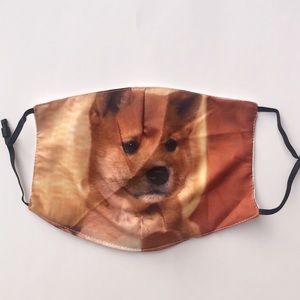 NEW Cute Washable Oversized Shiba Inu Cute Fabric Face Mask Unisex Adult OS